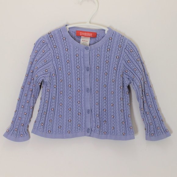 GYMBOREE  Periwinkle Embroidered Cardigan - Picture 2 of 5